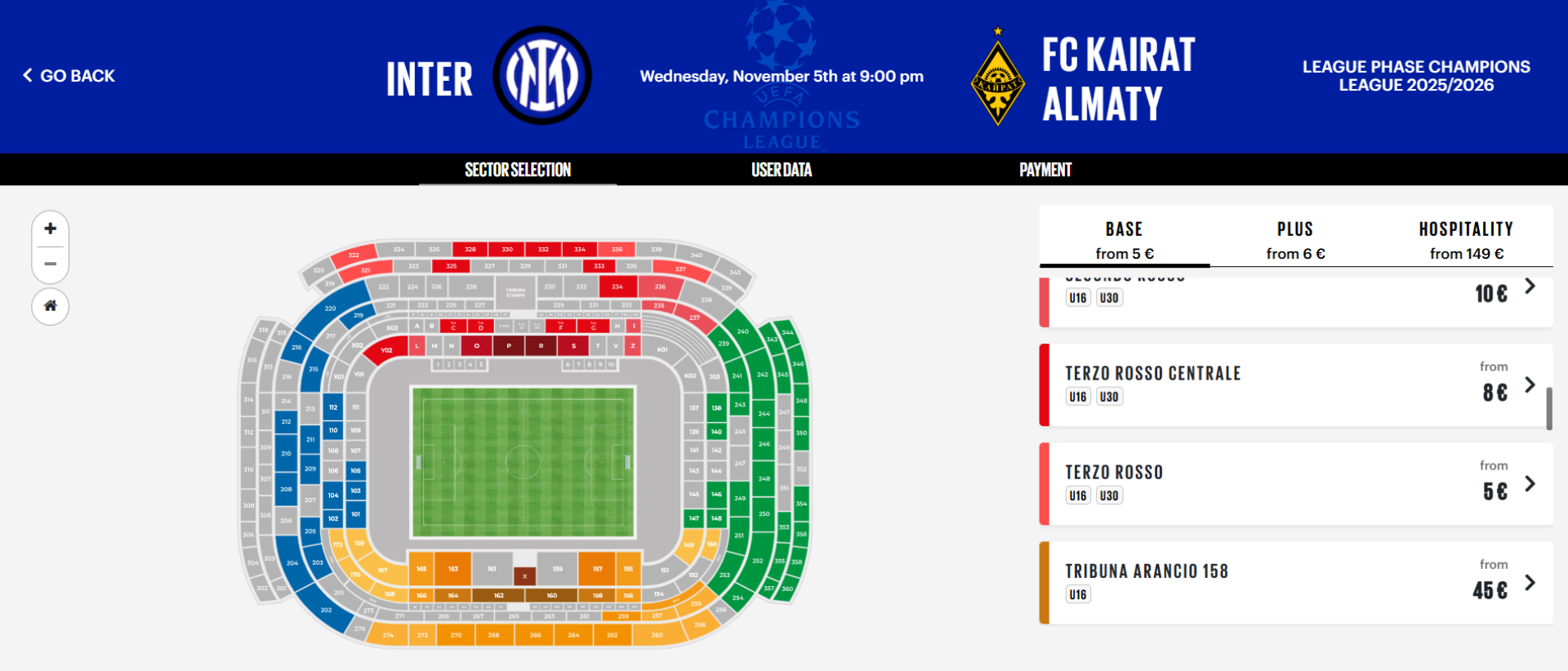 Билеты на матчи