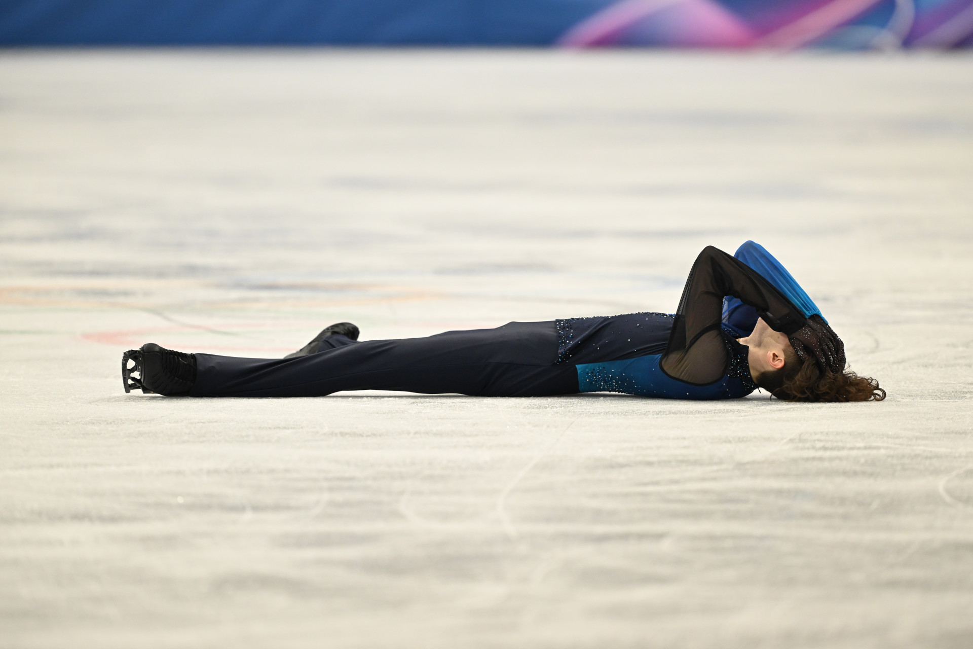 Михаил Шайдоров после произвольной программы. Фото НОК Казахстана