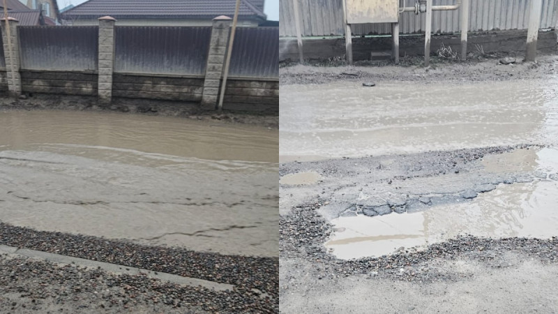 Алматинский школьник призывает обратить внимание на плохие дороги в Рахат-Мадениет